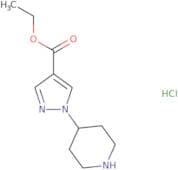 Ethyl 1-(piperidin-4-yl)-1H-pyrazole-4-carboxylate hydrochloride
