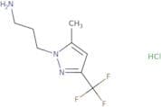 3-[5-Methyl-3-(trifluoromethyl)-1H-pyrazol-1-yl]propan-1-amine hydrochloride