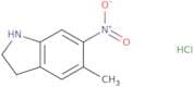5-Methyl-6-nitro-2,3-dihydro-1H-indole hydrochloride
