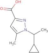1-(1-Cyclopropylethyl)-5-methyl-1H-pyrazole-3-carboxylic acid
