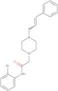 N-(2-bromophenyl)-2-(4-(3-phenylprop-2-enyl)piperazinyl)ethanamide