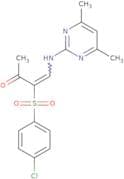 4-((4,6-dimethylpyrimidin-2-yl)amino)-3-((4-chlorophenyl)sulfonyl)but-3-en-2-one