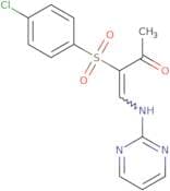3-((4-chlorophenyl)sulfonyl)-4-(pyrimidin-2-ylamino)but-3-en-2-one