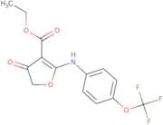 ethyl 5-oxo-2-((4-(trifluoromethoxy)phenyl)amino)-3-oxolenecarboxylate