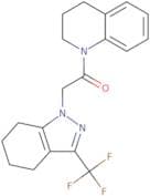 1-(1,2,3,4-Tetrahydroquinolin-1-yl)-2-[3-(trifluoromethyl)-4,5,6,7-tetrahydro-1H-indazol-1-yl]etha…