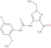 4-[(5-Chloro-2-methoxyphenyl)carbamothioylamino]-1-ethylpyrazole-3-carboxamide
