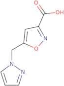 5-(1H-Pyrazol-1-ylmethyl)-1,2-oxazole-3-carboxylic acid