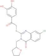 7-Chloro-2-{[2-(3,4-dihydroxyphenyl)-2-oxoethyl]sulfanyl}-3-[(oxolan-2-yl)methyl]-3,4-dihydroquina…
