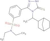 3-[4-(1-{Bicyclo[2.2.1]heptan-2-yl}ethyl)-5-sulfanyl-4H-1,2,4-triazol-3-yl]-N,N-diethylbenzene-1-s…