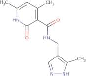 4,6-Dimethyl-N-[(3-methyl-1H-pyrazol-4-yl)methyl]-2-oxo-1,2-dihydropyridine-3-carboxamide