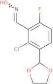N-{[2-Chloro-3-(1,3-dioxolan-2-yl)-6-fluorophenyl]methylidene}hydroxylamine