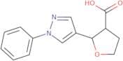 rac-(2R,3R)-2-(1-Phenyl-1H-pyrazol-4-yl)oxolane-3-carboxylic acid
