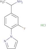 (1S)-1-[3-Fluoro-4-(1H-pyrazol-1-yl)phenyl]ethan-1-amine hydrochloride