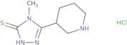 4-Methyl-5-(piperidin-3-yl)-4H-1,2,4-triazole-3-thiol hydrochloride