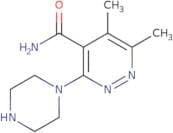 5,6-Dimethyl-3-(piperazin-1-yl)pyridazine-4-carboxamide