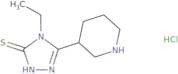 4-Ethyl-5-(piperidin-3-yl)-4H-1,2,4-triazole-3-thiol hydrochloride