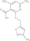 4,6-Dimethyl-2-{[(3-methyl-1,2-oxazol-5-yl)methyl]sulfanyl}pyridine-3-carboxylic acid