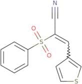 2-(phenylsulfonyl)-3-(3-thienyl)prop-2-enenitrile