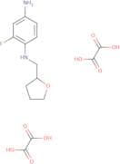 2-Fluoro-1-N-(oxolan-2-ylmethyl)benzene-1,4-diamine, bis(oxalic acid)