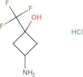 trans-3-Amino-1-(trifluoromethyl)cyclobutan-1-ol hydrochloride