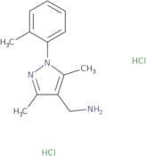 [3,5-Dimethyl-1-(2-methylphenyl)-1H-pyrazol-4-yl]methanamine dihydrochloride