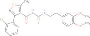 N-(((2-(3,4-dimethoxyphenyl)ethyl)amino)thioxomethyl)(3-(2-chlorophenyl)-5-methylisoxazol-4-yl)for…