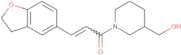 3-(2,3-Dihydro-1-benzofuran-5-yl)-1-[3-(hydroxymethyl)piperidin-1-yl]prop-2-en-1-one