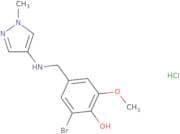 2-Bromo-6-methoxy-4-{[(1-methyl-1H-pyrazol-4-yl)amino]methyl}phenol hydrochloride