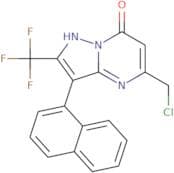 5-(Chloromethyl)-3-(naphthalen-1-yl)-2-(trifluoromethyl)-4H,7H-pyrazolo[1,5-a]pyrimidin-7-one
