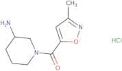 (3R)-1-(3-Methyl-1,2-oxazole-5-carbonyl)piperidin-3-amine hydrochloride