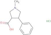 rac-(3R,4S)-1-Methyl-4-phenylpyrrolidine-3-carboxylic acid hydrochloride