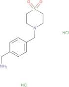 4-​[(1,​1-​dioxido-​4-​thiomorpholinyl)​methyl]​-​benzenemethanamine hydrochloride