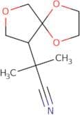 2-Methyl-2-{1,4,7-trioxaspiro[4.4]nonan-9-yl}propanenitrile