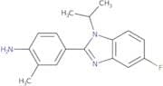 4-[5-Fluoro-1-(propan-2-yl)-2,3-dihydro-1H-1,3-benzodiazol-2-ylidene]-2-methylcyclohexa-2,5-dien-1…