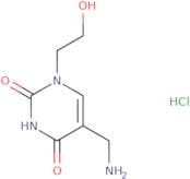 5-(Aminomethyl)-1-(2-hydroxyethyl)-1,2,3,4-tetrahydropyrimidine-2,4-dione hydrochloride