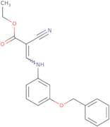 ethyl 2-nitrilo-3-((3-(phenylmethoxy)phenyl)amino)prop-2-enoate