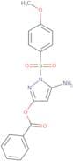 Benzoic acid 5-amino-1-(4-methoxy-benzenesulfonyl)-1H-pyrazol-3-yl ester