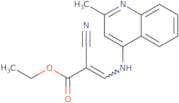 ethyl 2-nitrilo-3-((2-methyl(4-quinolyl))amino)prop-2-enoate