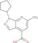 1-Cyclopentyl-6-methyl-1H-pyrazolo[3,4-b]pyridine-4-carboxylic acid