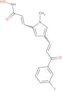 (E)-3-(4-((E)-3-(3-Fluorophenyl)-3-oxoprop-1-en-1-yl)-1-methyl-1H-pyrrol-2-yl)-N-hydroxyacrylamide