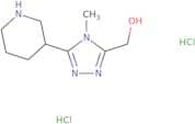 [4-Methyl-5-(3-piperidinyl)-4H-1,2,4-triazol-3-yl]methanol dihydrochloride