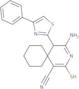 4-Imino-5-(4-phenyl-1,3-thiazol-2-yl)-2-sulfanyl-3-azaspiro[5.5]undec-1-ene-1-carbonitrile