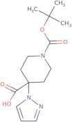 1-[(tert-butoxy)carbonyl]-4-(1H-pyrazol-1-yl)piperidine-4-carboxylic acid
