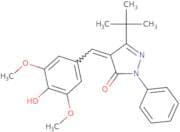 3-(tert-butyl)-4-((4-hydroxy-3,5-dimethoxyphenyl)methylene)-1-phenyl-2-pyrazolin-5-one