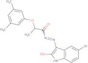 N-(aza(5-bromo-2-oxoindolin-3-ylidene)methyl)-2-(3,5-dimethylphenoxy)propanamide