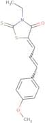 3-ethyl-5-(3-(4-methoxyphenyl)prop-2-enylidene)-2-thioxo-1,3-thiazolidin-4-one