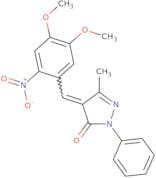 4-((4,5-dimethoxy-2-nitrophenyl)methylene)-3-methyl-1-phenyl-2-pyrazolin-5-one