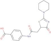 4-{2-[4-Oxo-2-(piperidin-1-yl)-4,5-dihydro-1,3-thiazol-5-yl]acetamido}benzoic acid