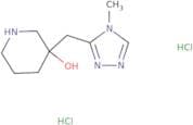 3-[(4-Methyl-4H-1,2,4-triazol-3-yl)methyl]piperidin-3-ol dihydrochloride