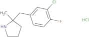 2-[(3-Chloro-4-fluorophenyl)methyl]-2-methylpyrrolidine hydrochloride